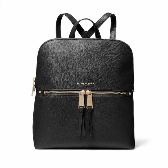 MICHAEL Michael Kors Handbags - Michael Kors Rhea Zip Medium Backpack - Black